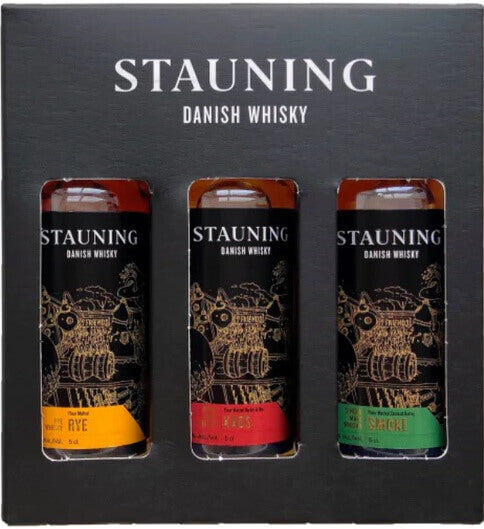 Smag Essensen af Dansk Håndværk: Stauning Whiskys Eksklusive 3x5cl Smagesæt