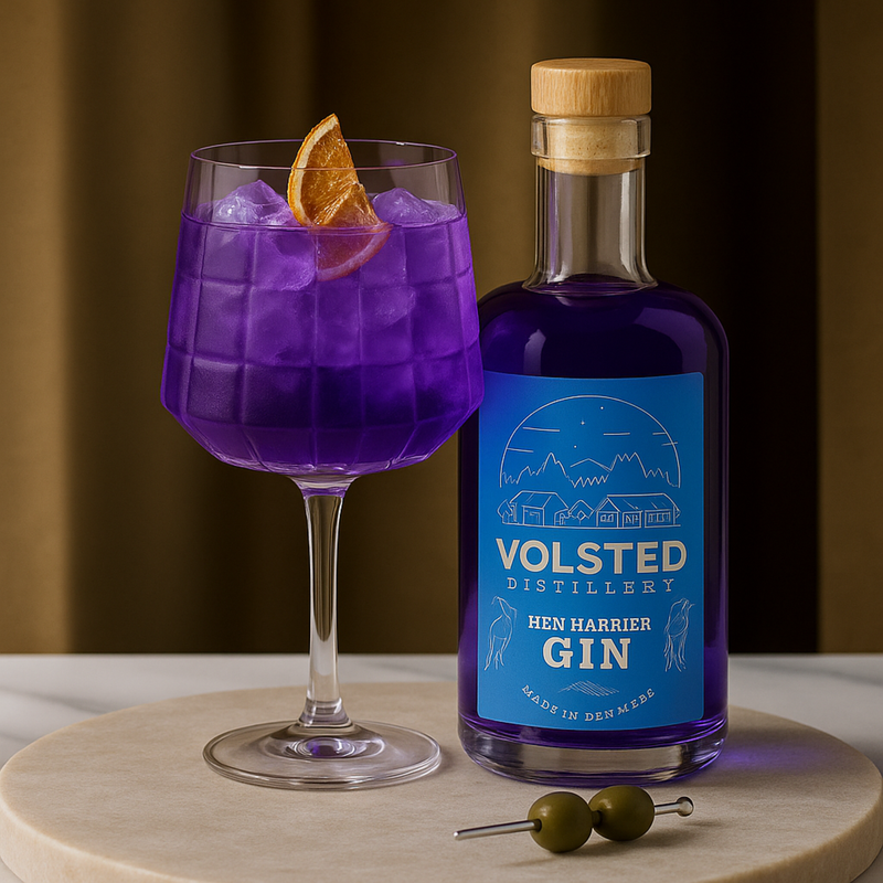 Volsted Hen Harrier Gin + 2 stk The Blend Gin Glass